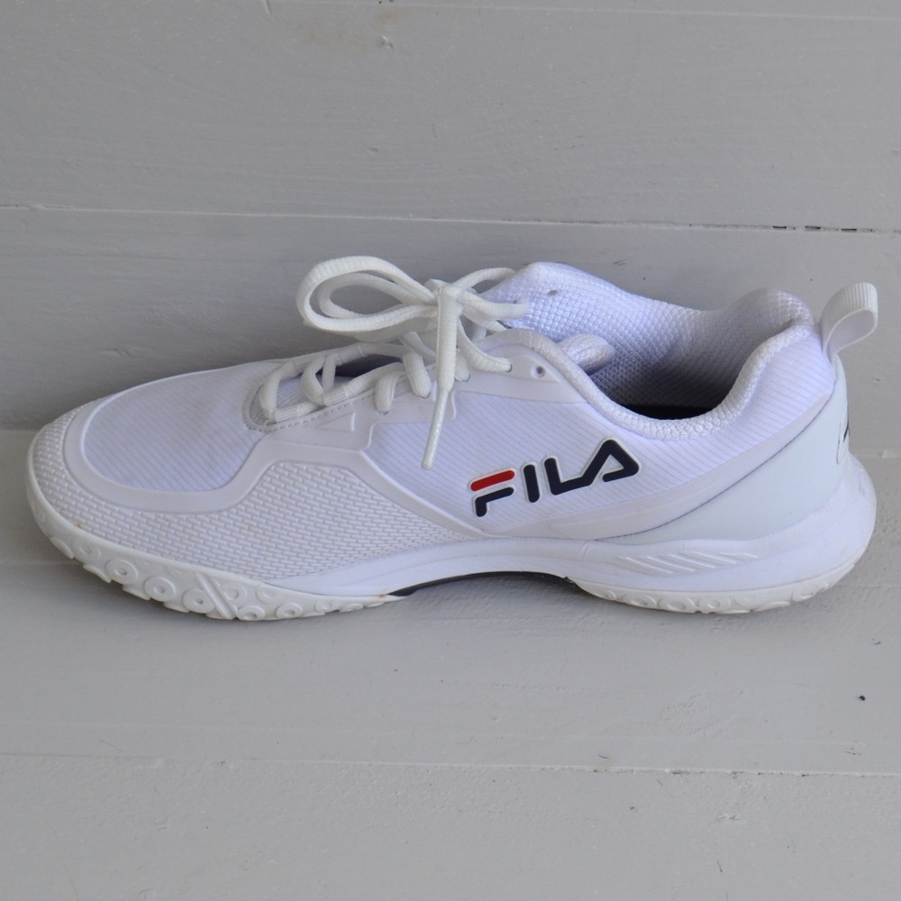 Fila White Sneakers Men's 8.5 Pickleball Shoes Volley Burst Athletic With Box - Picture 6 of 7